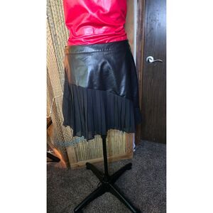 Shein Faux Leather Pleated Skirt.  Cute!!  NWOT  Size OXL